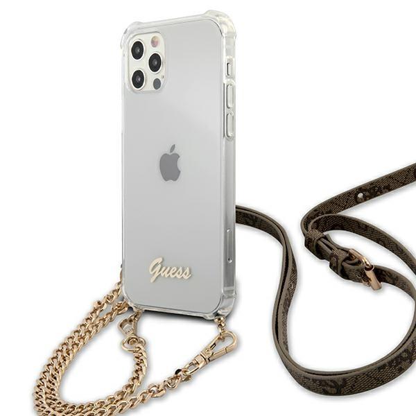 Guess Guhcp12Mkc4Gsgo Iphone 12/12 Pro6,1 Transparent Hardcase 4G Gold Chain