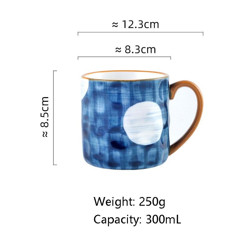 300ML Ceramic Coffee Mug Japanese Style Household Water Cup With Handlegrip Couple Cup Fashion Office Home Birthday Gift