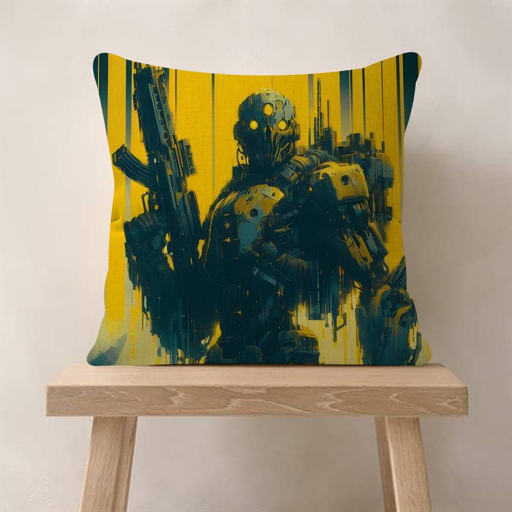 

Game HHelldiversS Cool Cushion Cover Pillowcase Upholstery Sofa Throw Pillow Home Decor Pillowcas 30x30 cm
