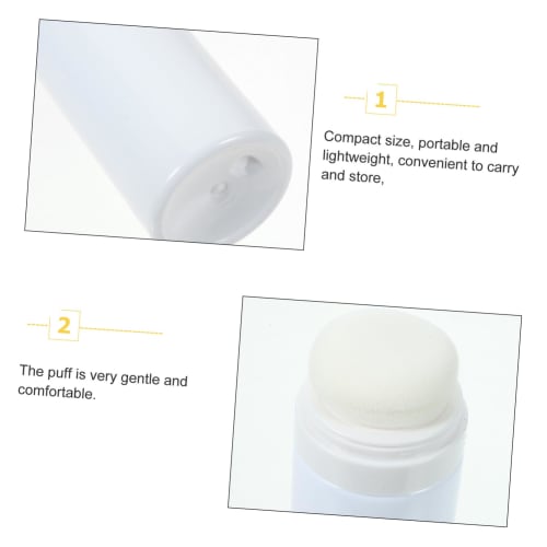 VICASKY Clean Powder Puff Box, Refillable Powder Container Bottle, Talcum Powder Puff Case, Kids' Outdoor Airless Powder Puff Bottle, Infant Powder St
