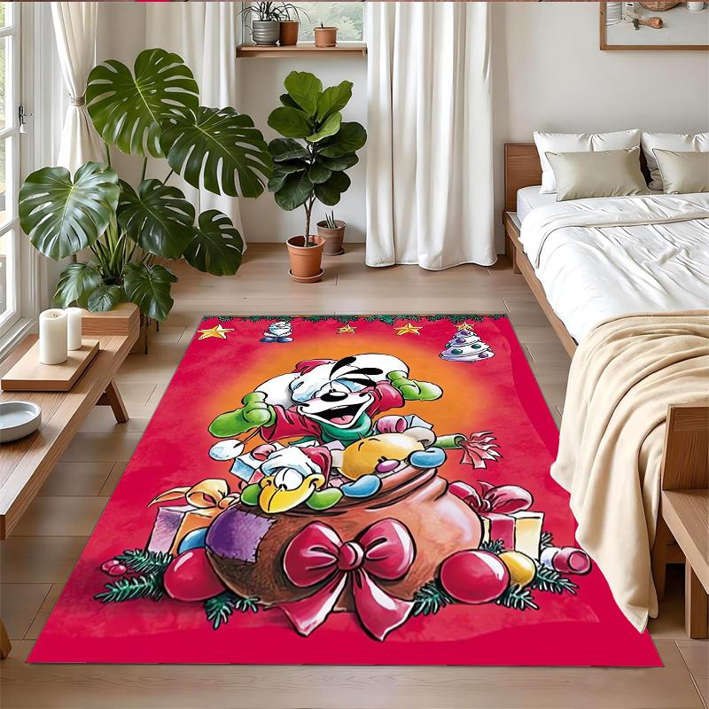 Diddl Print Crystal Velvet Plush Rug Anti?Slip Wear?Resistant Floor Carpet For Indoor Household Home Decoration
