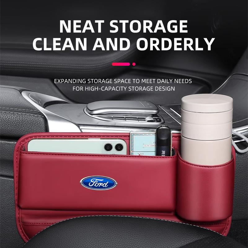 Car Seat Crevice Storage Box Seat Gap Slit Pocket Catcher Organizer Car Interior Accessories For Ford Escape C520 ZC/ZD C520N C519