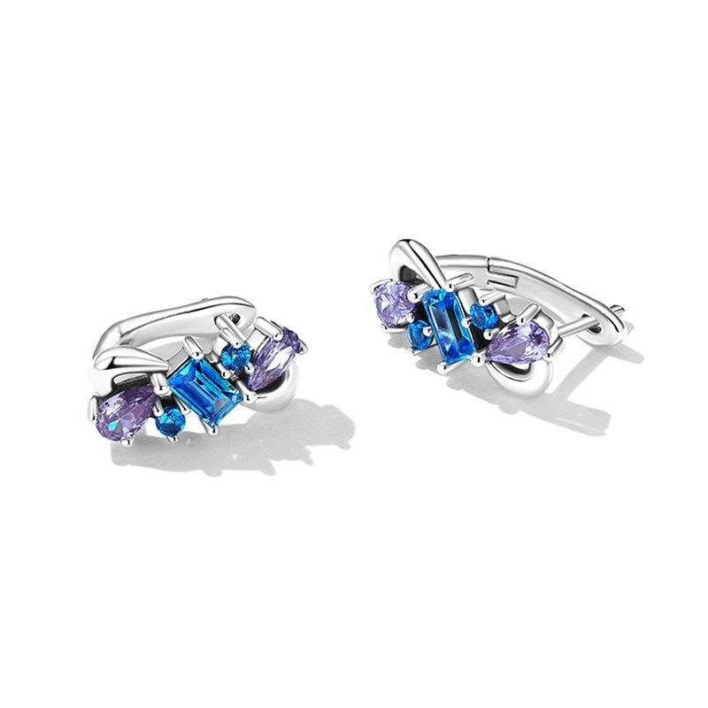 Ear buckle women, rectangular water drop bow jewelry, geometric combination arrangement