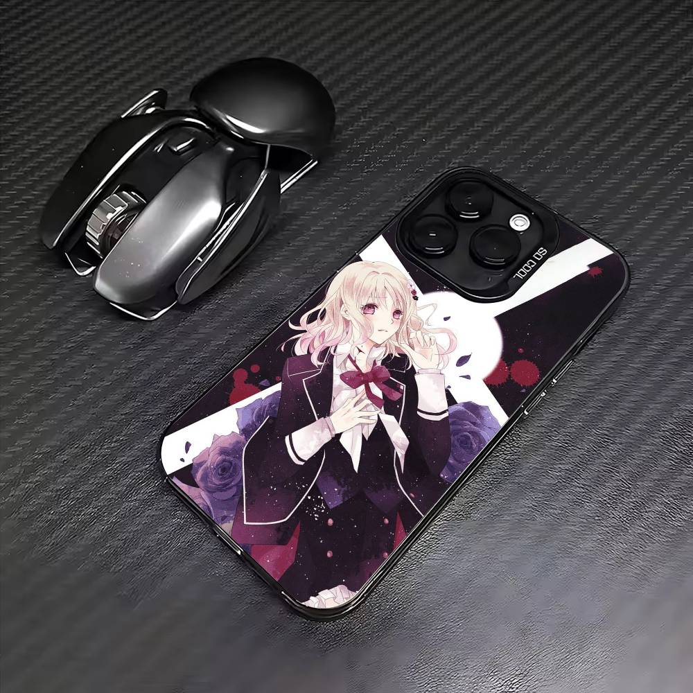 D-Diabolik-ks Anime L-Lovers  Phone Case For iPhone17,16,15,14,13,12,11 Plus,Pro Max Colored Silver Plated Inside Cover