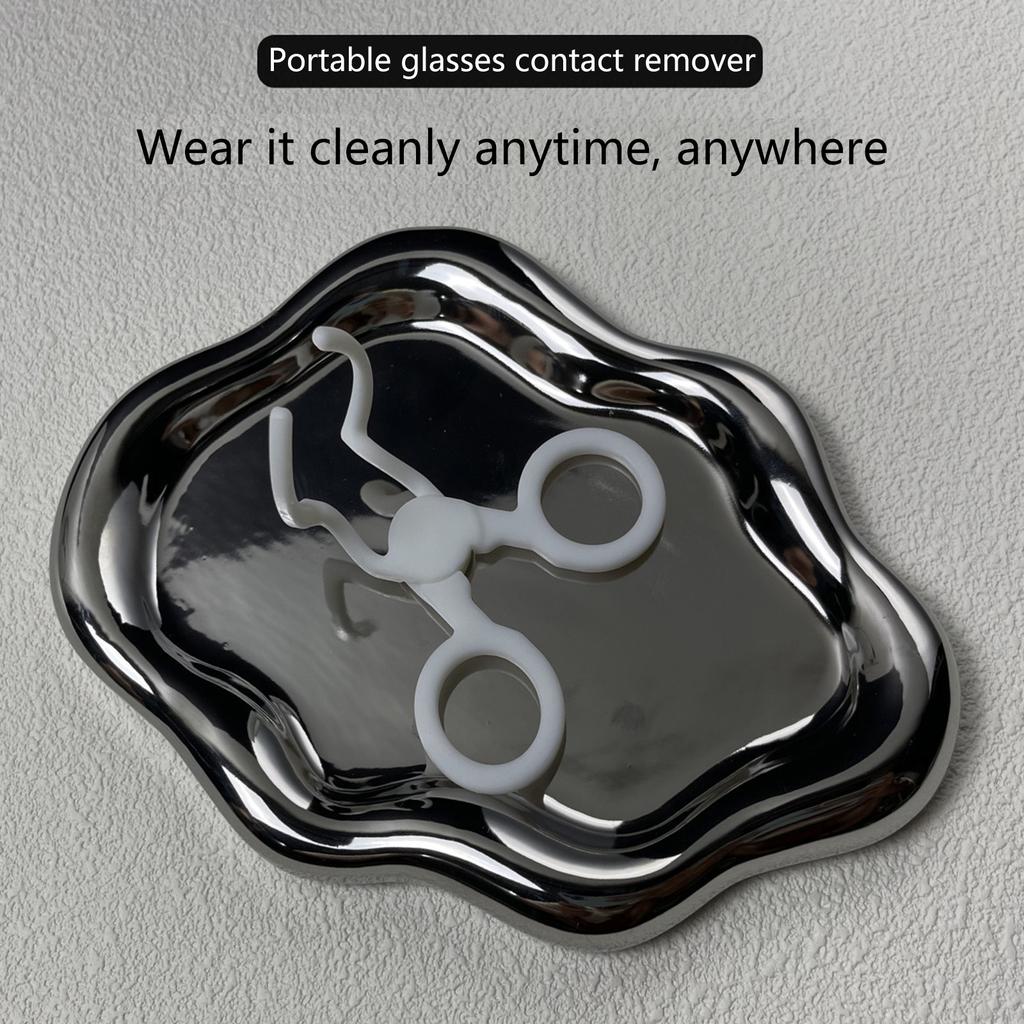 2PCS Ergonomic Women Contact Lenses Inserter Remover Tool for Easy Lens Application and Removal for Daily Wear or Travel