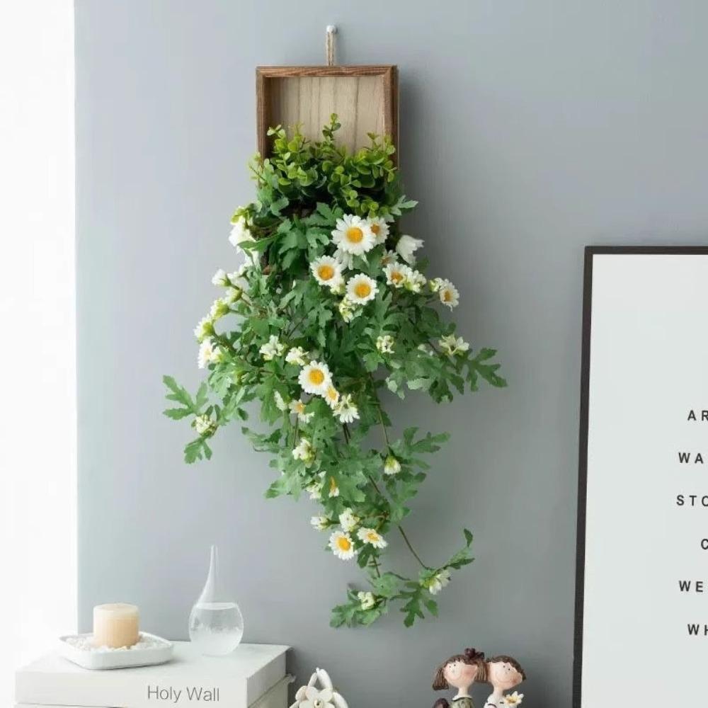 Artificial Daisy Wall Hanging Decor Realistic Greenery Floral Pendant for Home Indoor Wall Decoration Beautiful Hanging Ornament