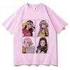 2025Kpop BP Jump T-shirt Pink Girl Band Costume Cute Anime Graphic T-shirt Summer High-quality Comfortable Top