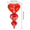 23Pcs Red Balloons Set Love Heart Foil Balloon Wedding Red Artificial Petals Romantic Night Valentine Day Party Decoration