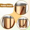 1.5L Ice Bucket Beer Holder Portable Handle Stainless Steel Drink Tub for Cocktails Home Bar