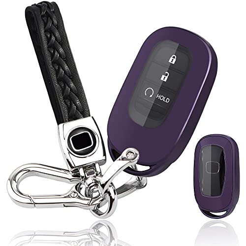 

Yoshinari для Honda N-BOX JF5 JF6 Vezel RV3 RV4 RV5 RV6 CIVIC Хэтчбек FL1 Stepwagon Чехол для ключа Чехол для смарт-ключа Корпус ключа Брелок (Темно фиолетовый)