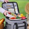 7035 Portable Picnic Tote Insulated Bag Oxford Fabric Large Capacity Outdoor Camping Lunch Box