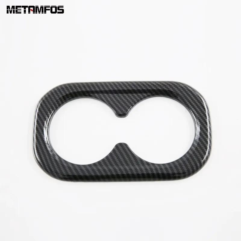 For Honda CR-V CRV  2024 2025 Carbon Fiber Rear Cup Holder Water Bottle Decoration Frame Interior Accessories Car Styling