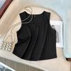 Damen Square Neck Locker Bequem Innere Tops Einfarbig Mittlerer Stretch Ärmellos Unterteil Top