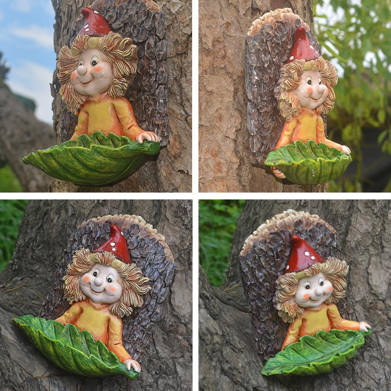 Fairy Bird Feeder House | Whimsical Garden Decor | Squirrel-Proof Leaf Platform for Outdoor