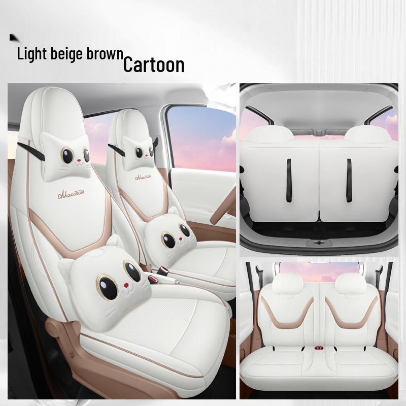26 Model Wuling Hongguang Mini EV Seat Covers - Macaron Edition, All-Season Cushions