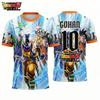 2026 Summer Dragon Ball Retro Fitness T-shirt Men's Oversized 3D Printed Short-sleeved Family Unisex Children's Sports Shirt
