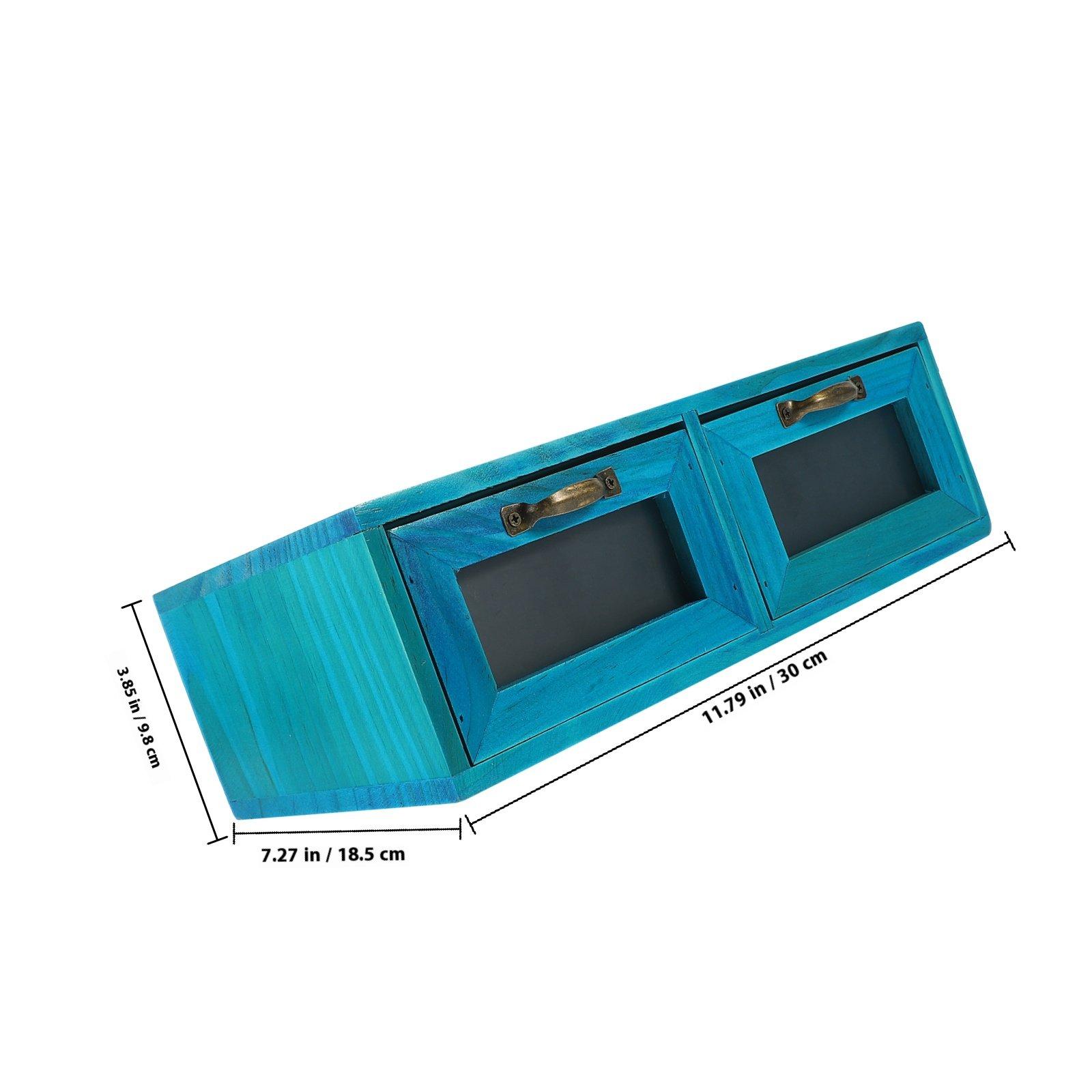 

Wood Desktop Drawer Box Organizer with Fine Craftsmanship Natural Wood Grain Elegant Countertop Storage Cabinet for Makeup