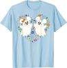 Hot Fashion Disney Mickey and Minnie Cute Little Ghosts Halloween Heart T-Shirt S-4XL Four Seasons Gift