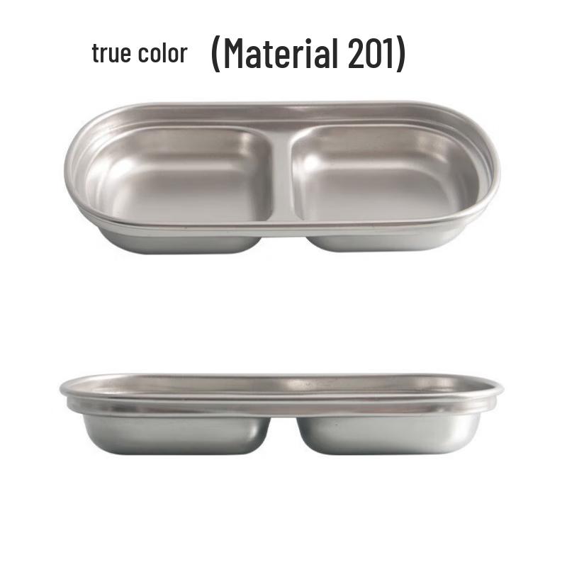 OEING Stainless Steel Divided Dipping Sauce Dish Small