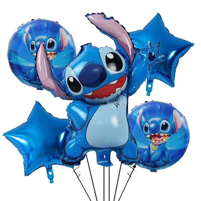 Novo Conjunto de Balões de Folha de Alumínio Lilo e Stitch Para Decoração de Festa de Aniversário e Brinquedos Infantis
