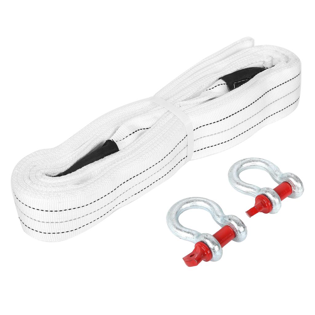 5 m Dragkabel 18 Ton Kraftig Bilbogseringsrem med Stål U-formade Krokar för Nödsituationer