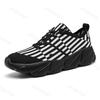 Fashion 2025 Autumn New Men's Strip Design Fashion Casual Low Top Thick Sole Shoes Fly Weave Breathable Mesh Comfortable Chunky sneakers