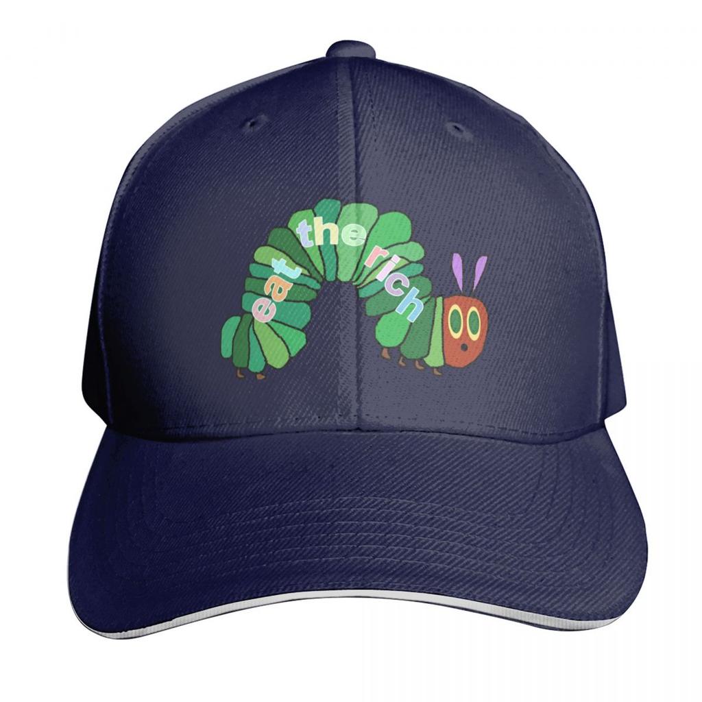 Eat The Rich Hungry Caterpillar Classic TShirt Baseball Cap Cosplay Golf Hat Christmas Hat Women Caps Unisexs