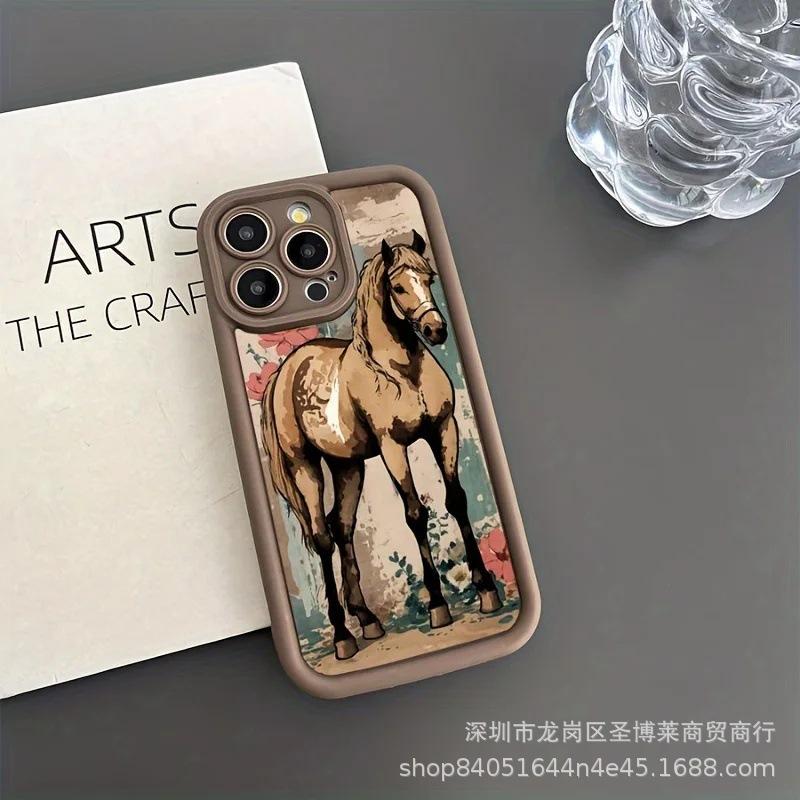 Personalized Horse Suitable for Apple 17promax Mobile Phone Case iPhone16/15 Emery 14/13 Protective Case 11