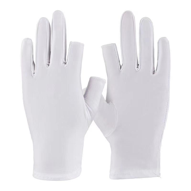 Dámské rukavice na ochranu proti slunci, UV ochrana, letní tenké, na řízení, cyklistiku, jízdu na elektrickém vozidle, protiskluzové, s dotykovým displejem, jednobarevné rukavice z ledového hedvábí