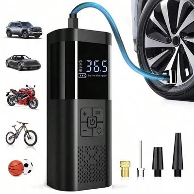Pressure Gauge Tire Inflator Digital Display Portable Air Compressor Car Air Pump Balls Inflation