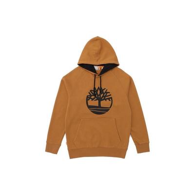 Timberland Oyster River Tree Logo Print Drawstring Hooded Long Sleeve Sweatshirt Men Sweatshirt Yellow A69WN-P47