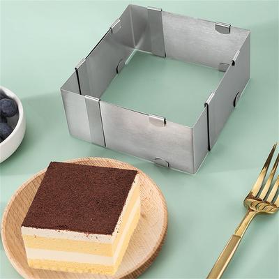 Features Adjustable Stainless Steel Mousse Ring Cake Decorating Moulds