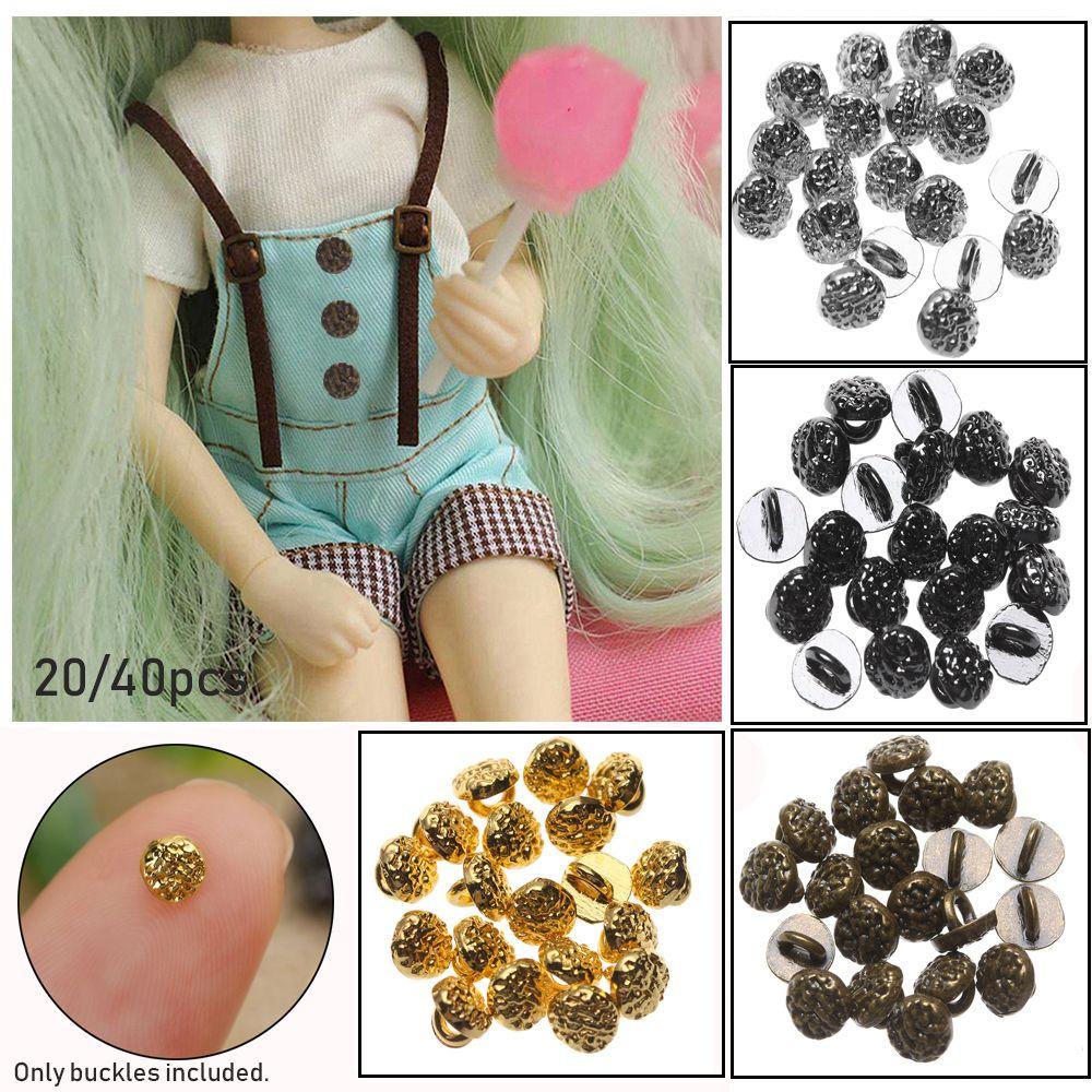 4mm Craft Dollhoues Miniature Mini Buttons DIY Doll Clothes Metal Buckles Clothing Sewing Buckle