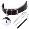 OLYOLY of Halloween Cosplay Big Cat Bell Choker Leather Belt Collar Tow Rope Cute Costume Decoration Necklace Accessory Animal Maid [Set 2] (01 Black)