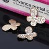 Engood 100Pcs  Rhinestone Butterfly Buckles Sewing Trim & Embellishments Craft Clothes Button for Wedding DIY Hair Accessories