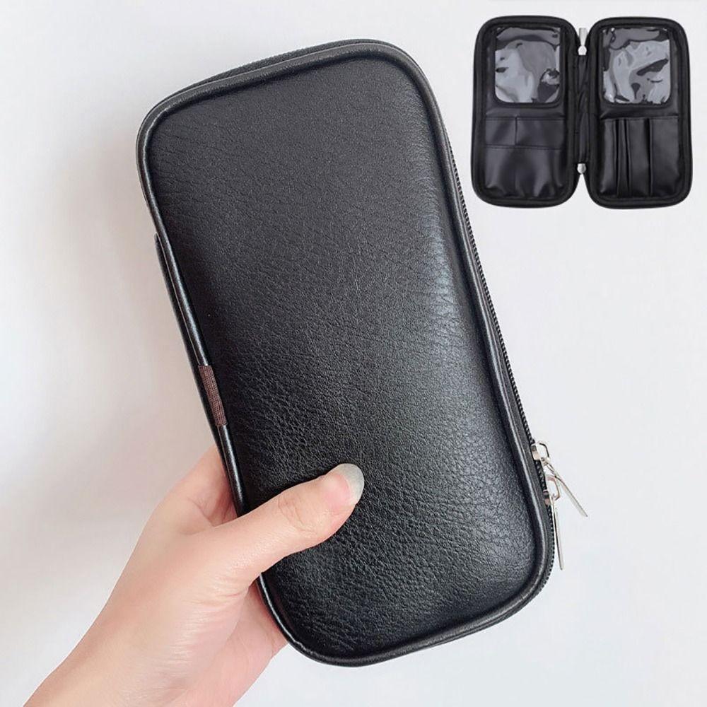Durable PU Leather Makeup Brush Bag Waterproof Portable Makeup Brush Case Travel Organizer Dust-proof Cosmetic Bag