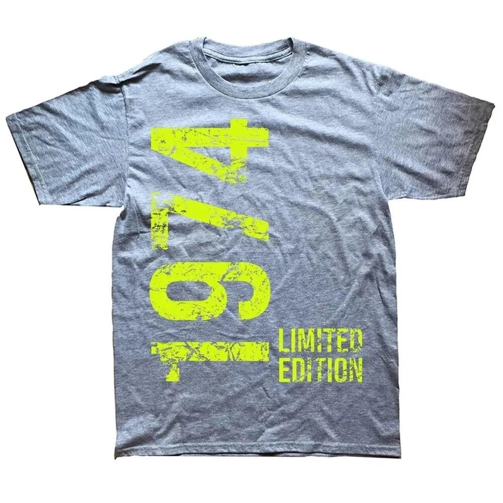 Unisex Dame Bursdag Jubileum T-skjorter 1974 50. 50 År Gammel Limited Edition Vintage Bomulls T-skjorte Gave Kortermet T-skjorte Topper