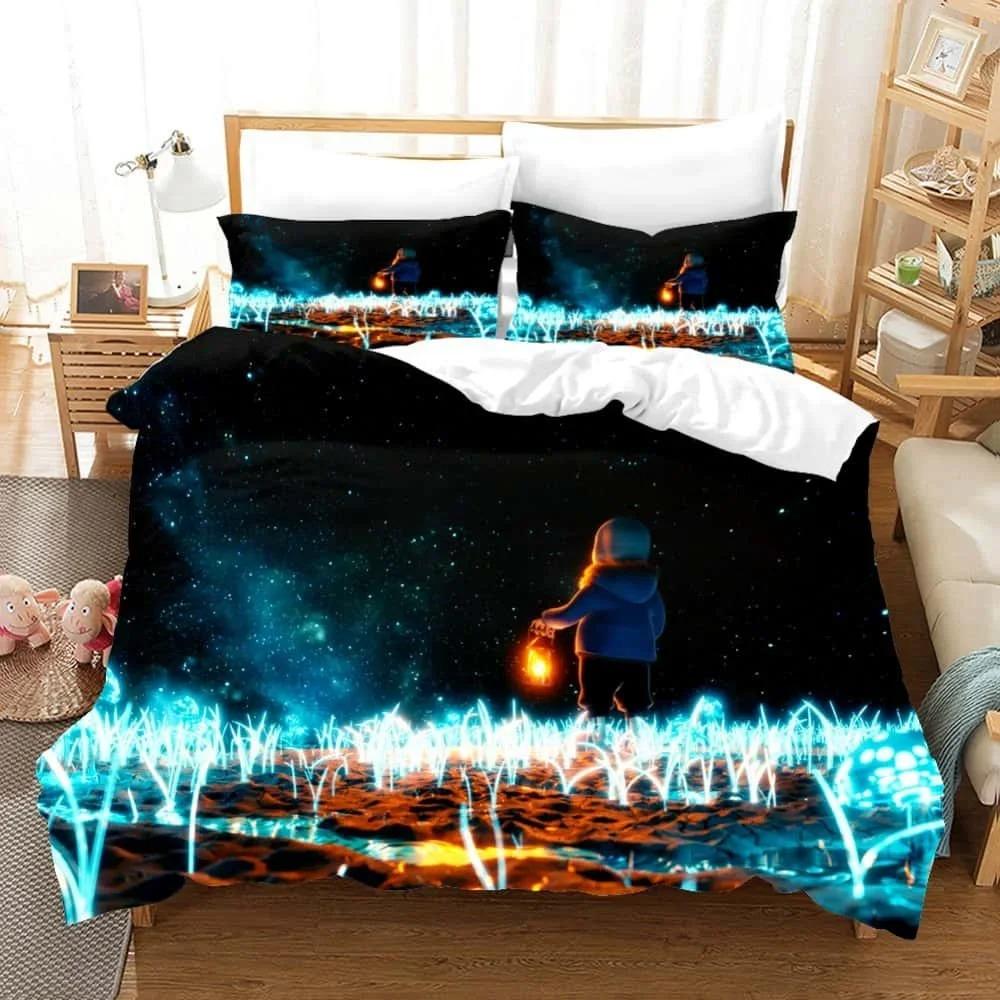 3D Design Cartoons Undertale Sans Bed Linen Kit Bedspread Cover Sets Comforter Bed Linen Single Size Queen Dimension King Dimension Single Size Size