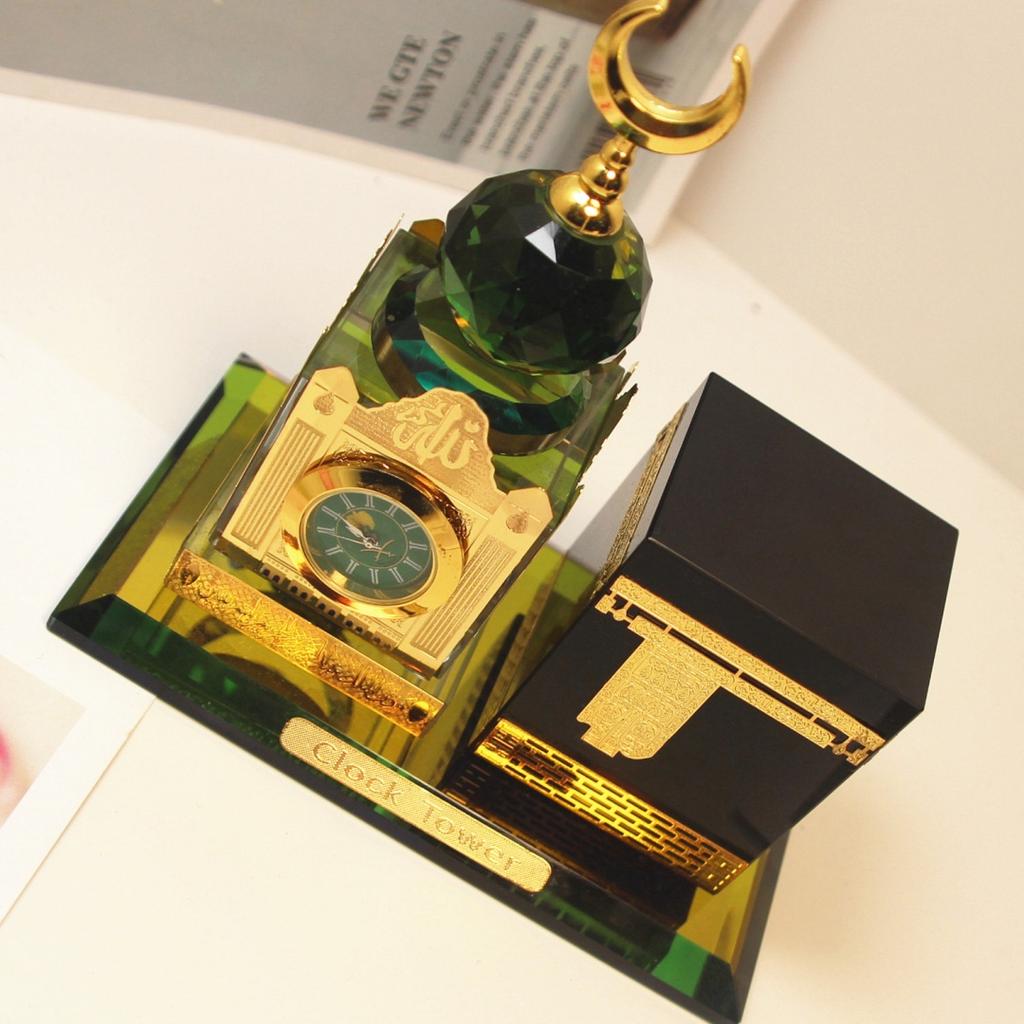 Crystal Glass Ramadan Ornament for Home & Door Decor Elegant Eid & Islamic Festival Supplies for Table Decoration