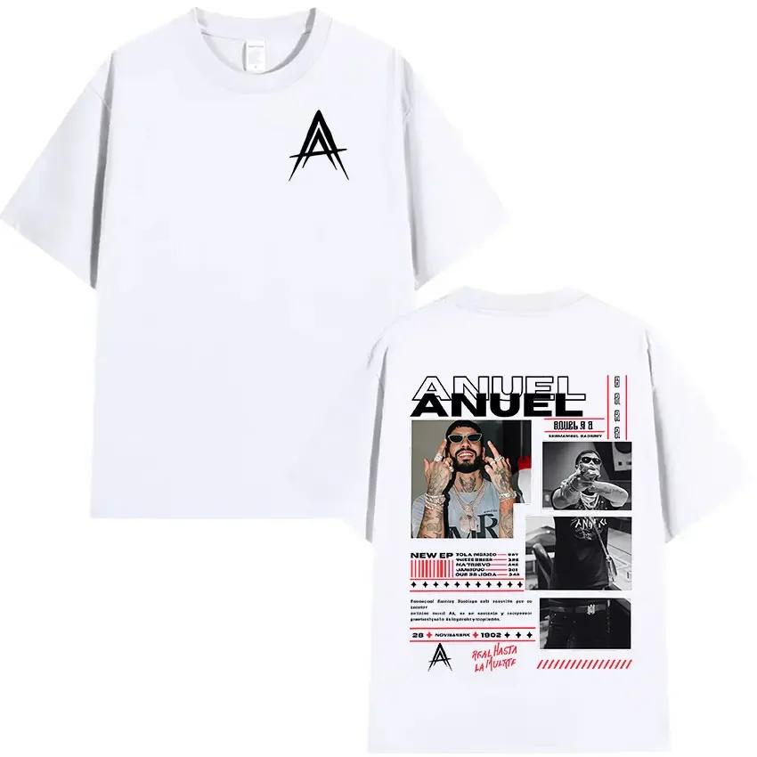Rapper Anuel AA Album 2025 Graphic T Shirt Unisexs Hip Hop Gothic Retro Short Sleeve TShirts Clothing High Quality Cotton Tshirt