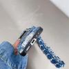 Applicable to Samsung ZFlip5 fringed denim folding mobile phone case, Japanese and Korean zflip4 folding screen, portable chain case.