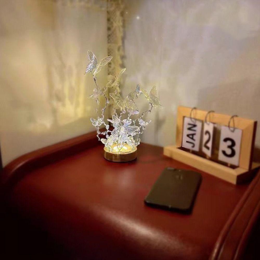 Handmade Butterfly Night Light DIY Reading Lamp Desktop Decorative Lamp  Boyfriend and Girlfriend