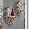 Ornamento de Parede Suspenso Estilo Europeu: Prateleira de Resina Decorativa Criativa para Casa