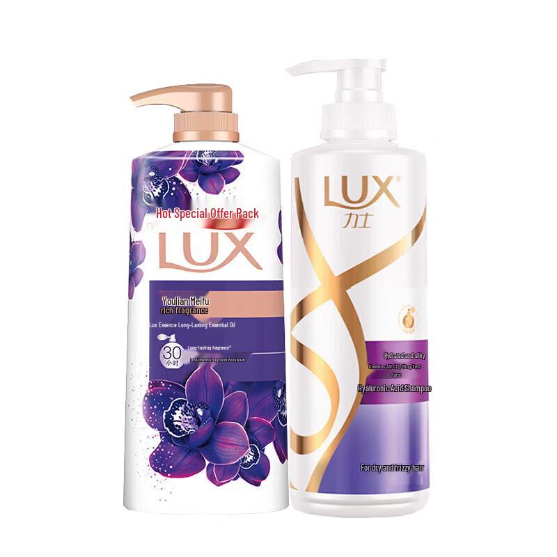 LUX Fragrant Lotus Shower Gel & Moisturizing Shampoo Value Pack