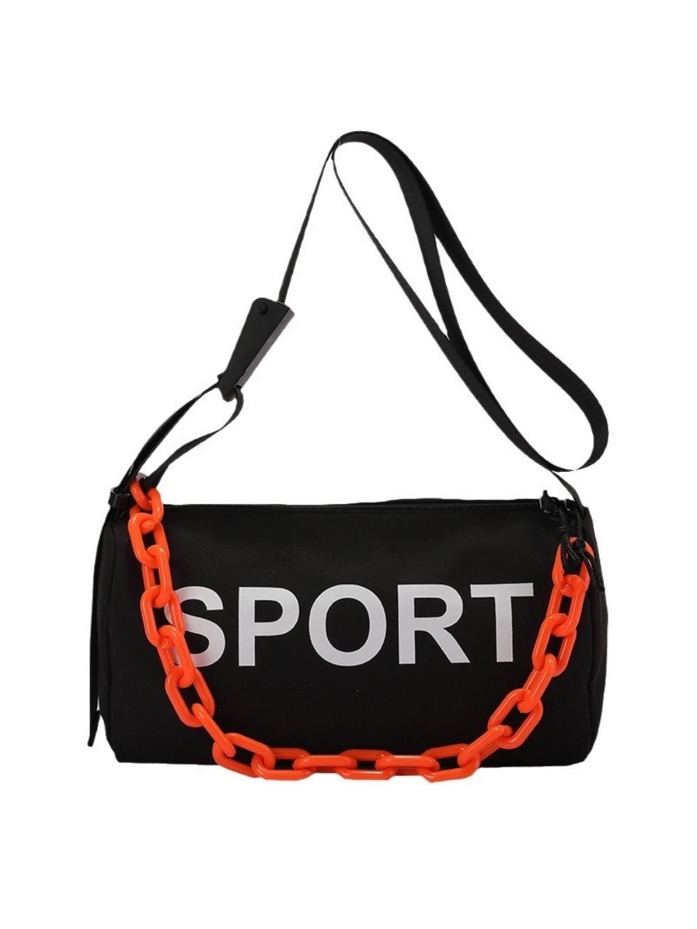 

JMXD- Повседневная и модная большая холщовая сумка-подушка, женская модель с цепочкой через плечо, студенческий спортивный рюкзак на одно плечо