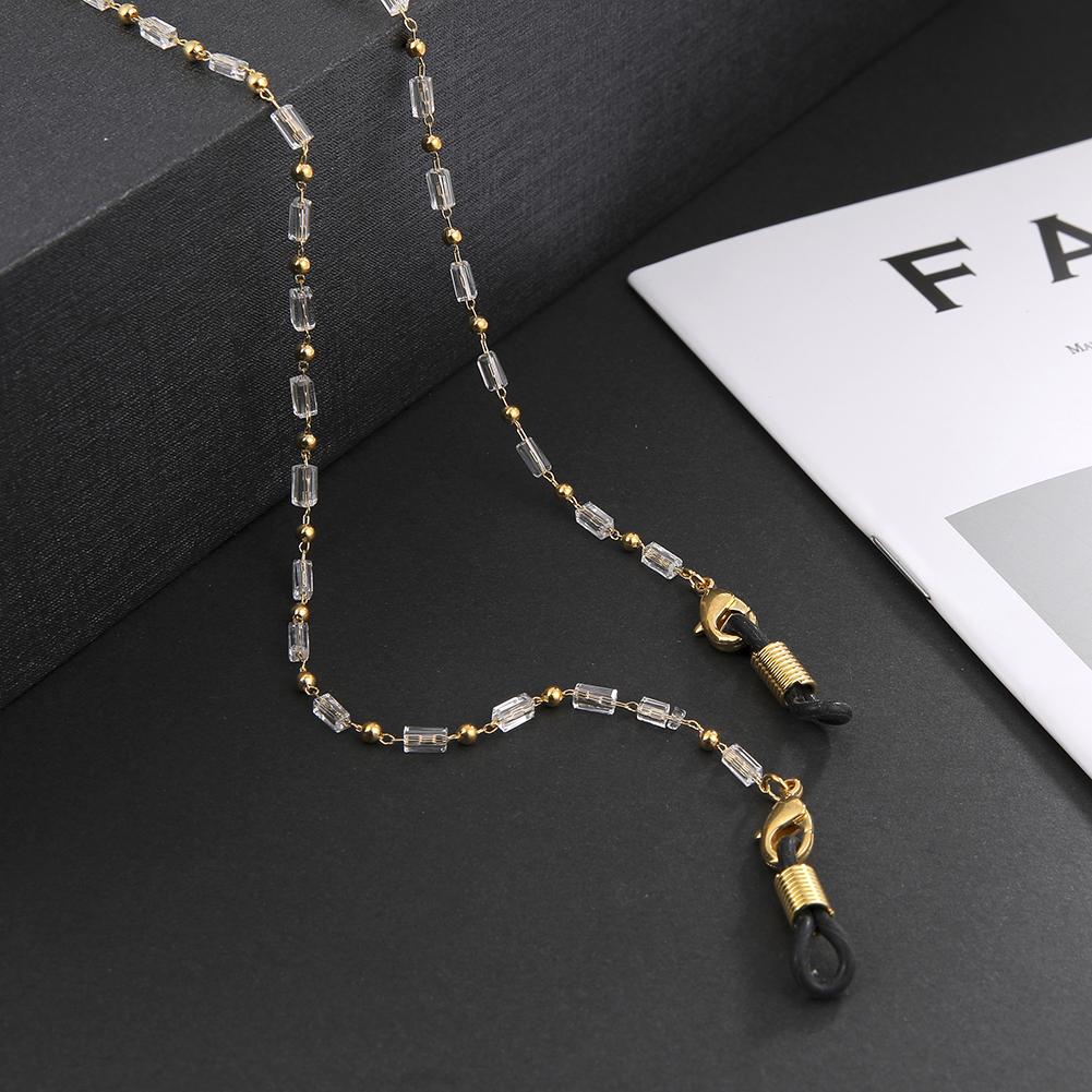 Women Crystal Beads Sunglasses Glasses Chains Lanyards Neck Strap Rope Eyewear Cord Holder Accessories Mask Chain