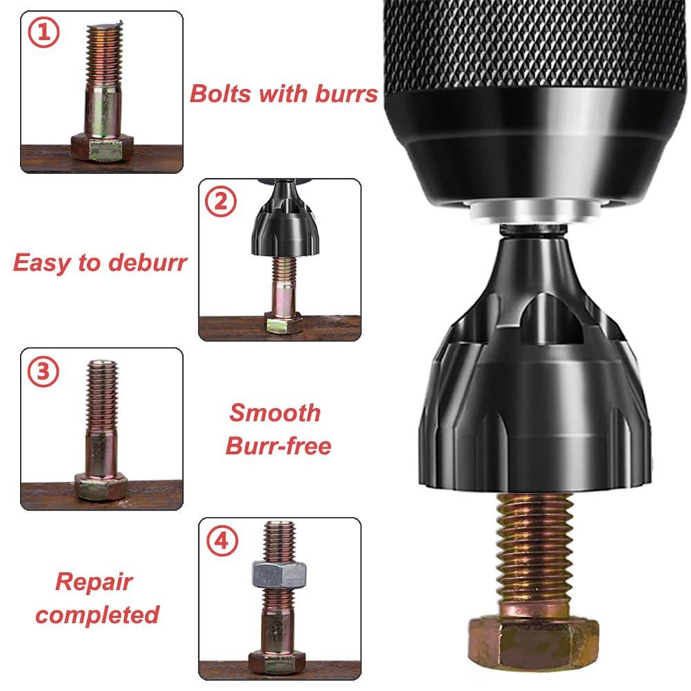 Deburring Stainless Steel Chamfer Thread Trimmer Alloy Remove Burr Screw Rod Bolt Deburring Tool