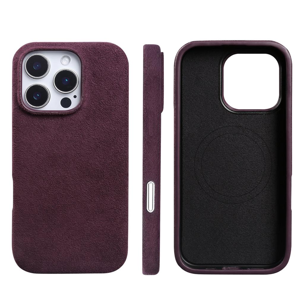 Magnetic Alcantara Suede Phone Case for iPhone 17 Pro Max Air 17 16 Pro 15 14 Plus 13 12  All-inclusive Wireless Charging Cover
