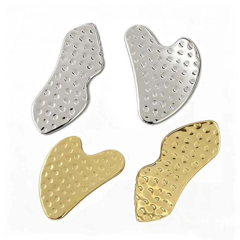 Aço Inoxidável 304 Ferramentas de Massagem Facial Gua Sha Raspador de Metal Liso Resistente Para Rosto Corpo Reduzir Inchaço