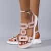 Fashion Large Size Roman Style Women's Sandals Open Toe Beach Sandals Summer Wedges Comfortable Outdoor Slip-On Shoes for Women